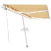 VidaXL Luifel automatisch met LED en windsensor 400x350 cm geel en wit