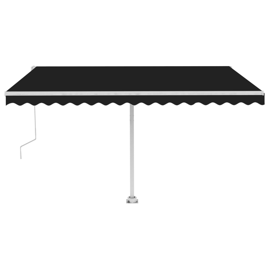 Vidaxl Luifel automatico con LED e sensore del vento 400x350 cm Antracite