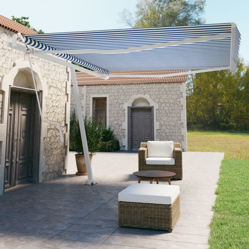 VIDAXL LUIFEL FREE -Automatico eccezionale 450x350 cm blu e bianco