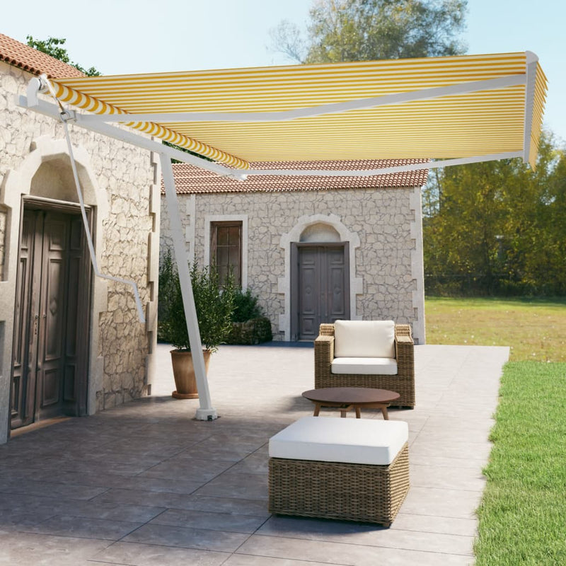 VIDAXL LUIFEL FREE -AUTOMATICO AUTOMATICO 450x350 cm giallo e bianco