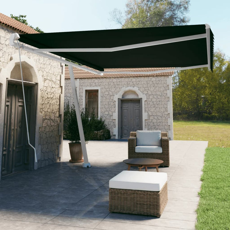 Vidaxl Luifel distaccato manualmente si estende da 500x350 cm antracite
