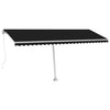 Vidaxl Luifel se puede extender manualmente con color antracita LED 500x350 cm