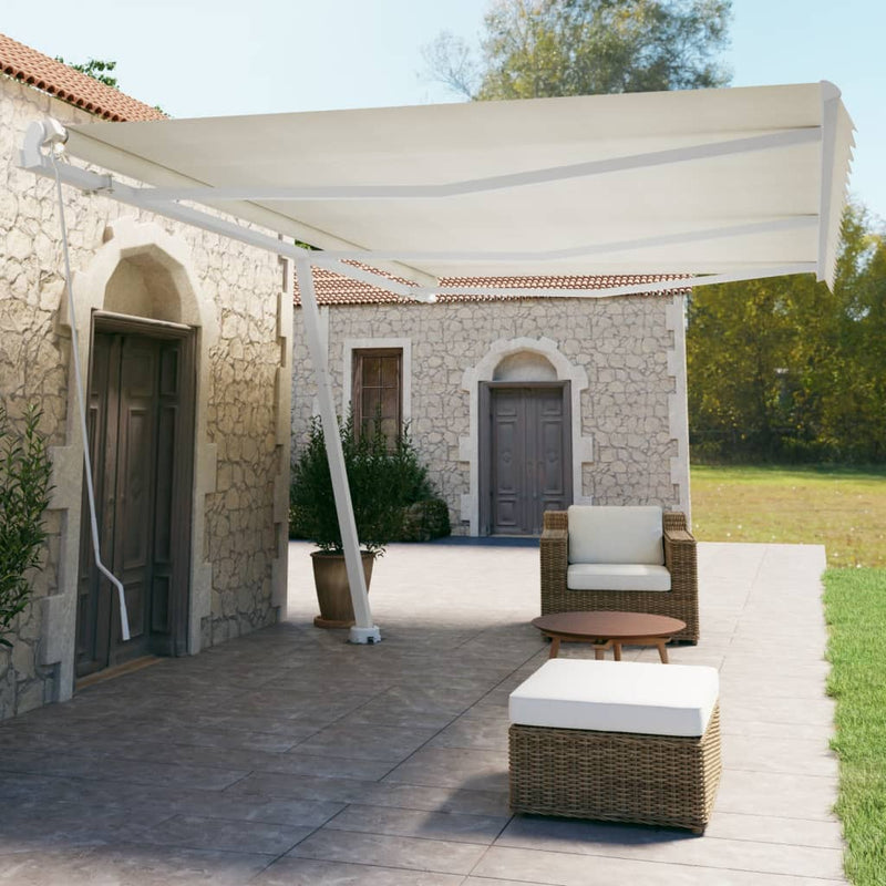 Vidaxl Luifel distaccato manualmente estende una crema da 600x350 cm