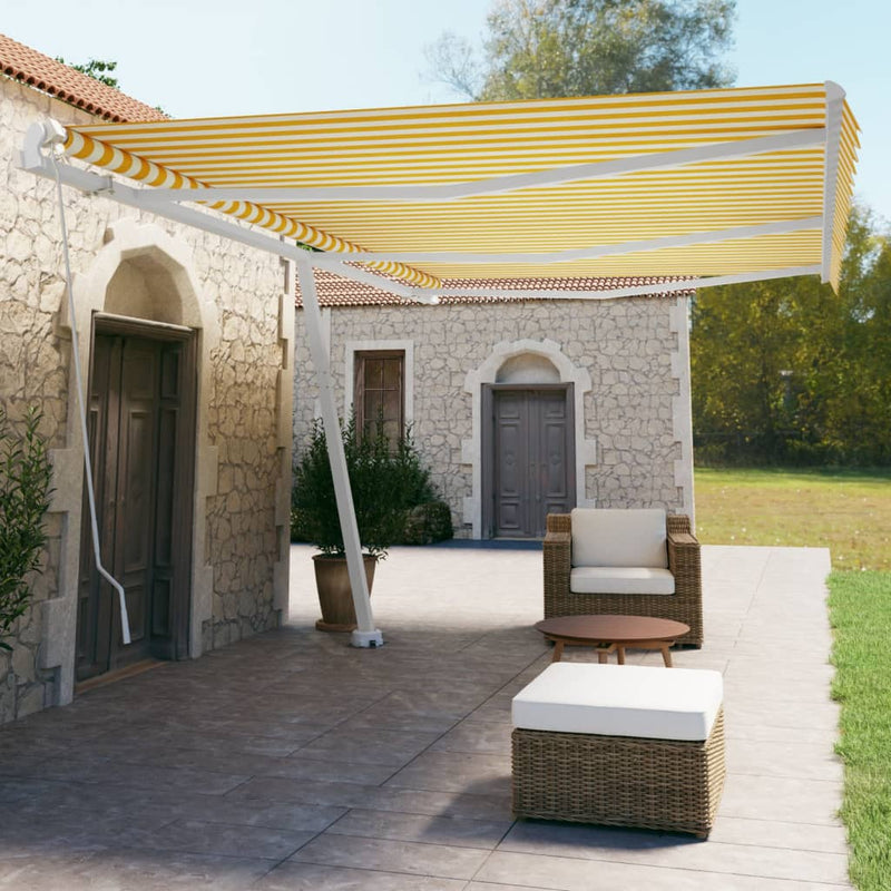 Vidaxl Laifel separado manualmente extrae 600x350 cm amarillo y blanco