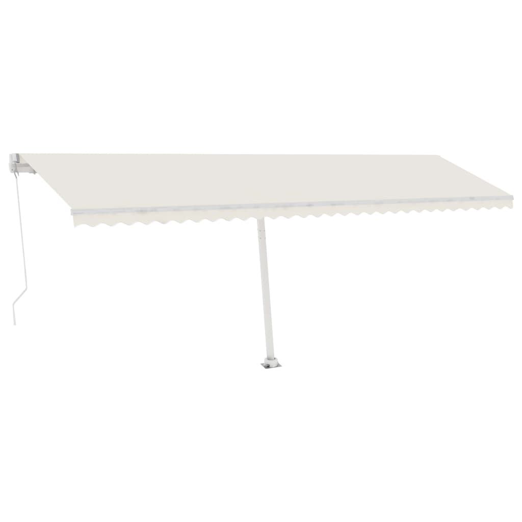 Vidaxl Luifel estendibile manualmente con crema LED 600x350 cm