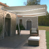 Vidaxl Luifel estendibile manualmente con crema LED 600x350 cm