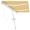 Vidaxl Luifel se puede extender manualmente con LED 600x350 cm amarillo y blanco