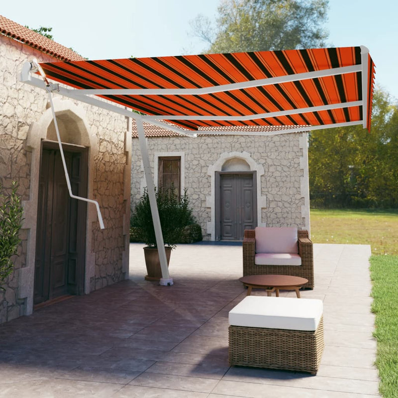 VIDAXL LUIFEL FREE -Automatico 600x350 cm Automatico eccezionale arancione e marrone