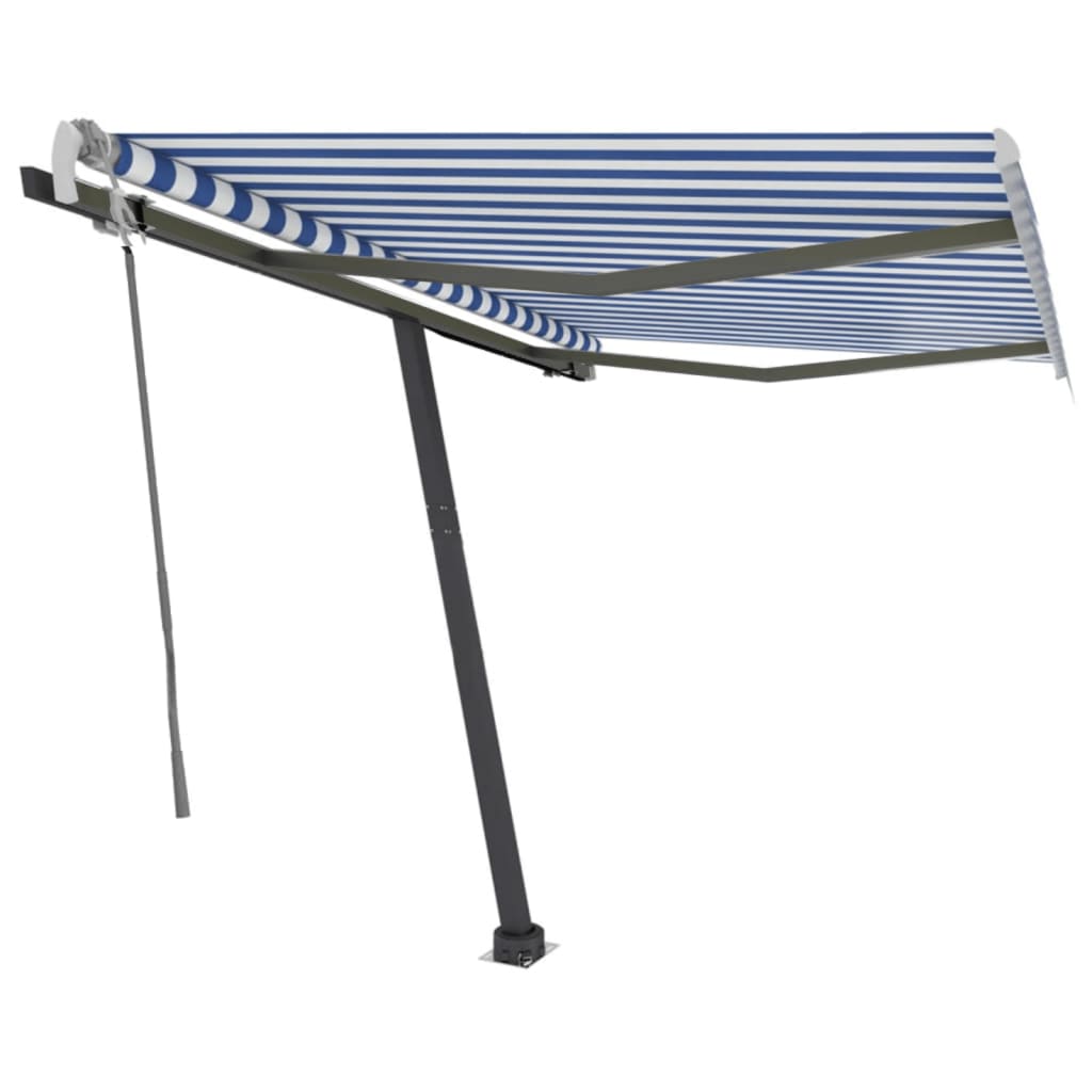 Vidaxl Laifel distaccato manualmente estende 300x250 cm blu e bianco