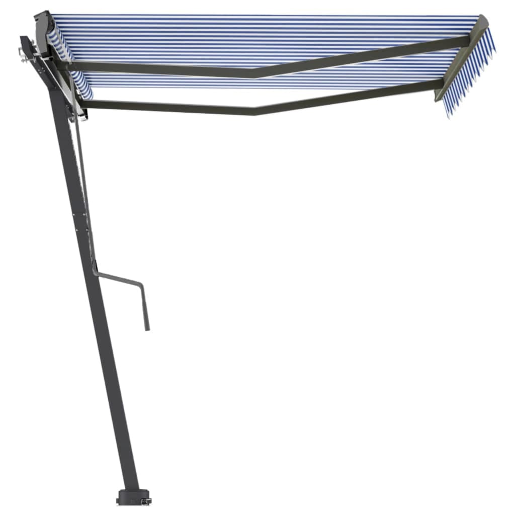 Vidaxl Laifel distaccato manualmente estende 300x250 cm blu e bianco