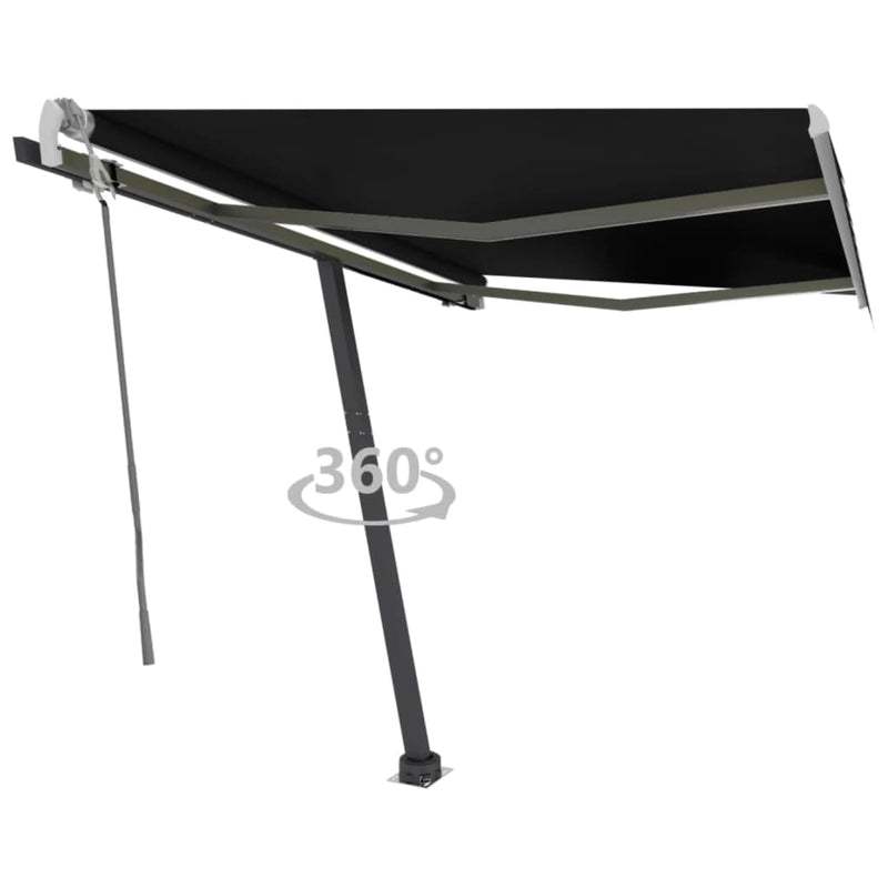 Vidaxl Luifel distaccato manualmente si estende da 300x250 cm antracite