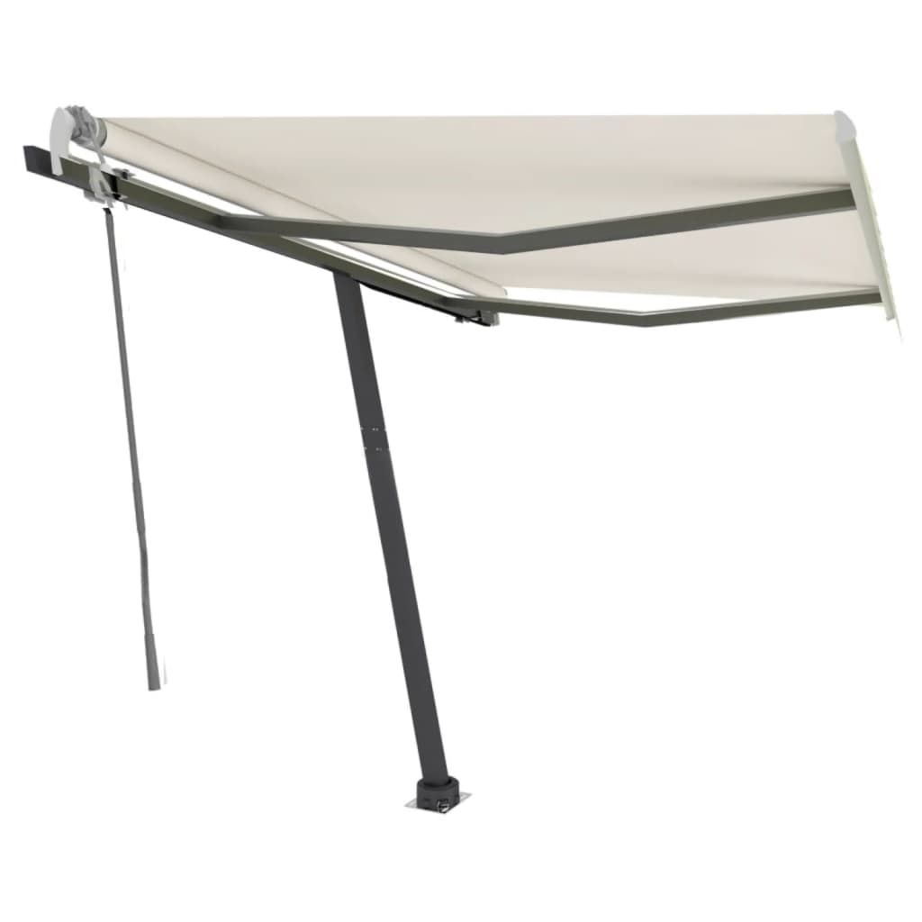 Vidaxl Luifel estendibile manualmente con crema LED 300x250 cm