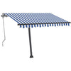 Vidaxl Laifel distaccato manualmente estrarre 350x250 cm blu e bianco