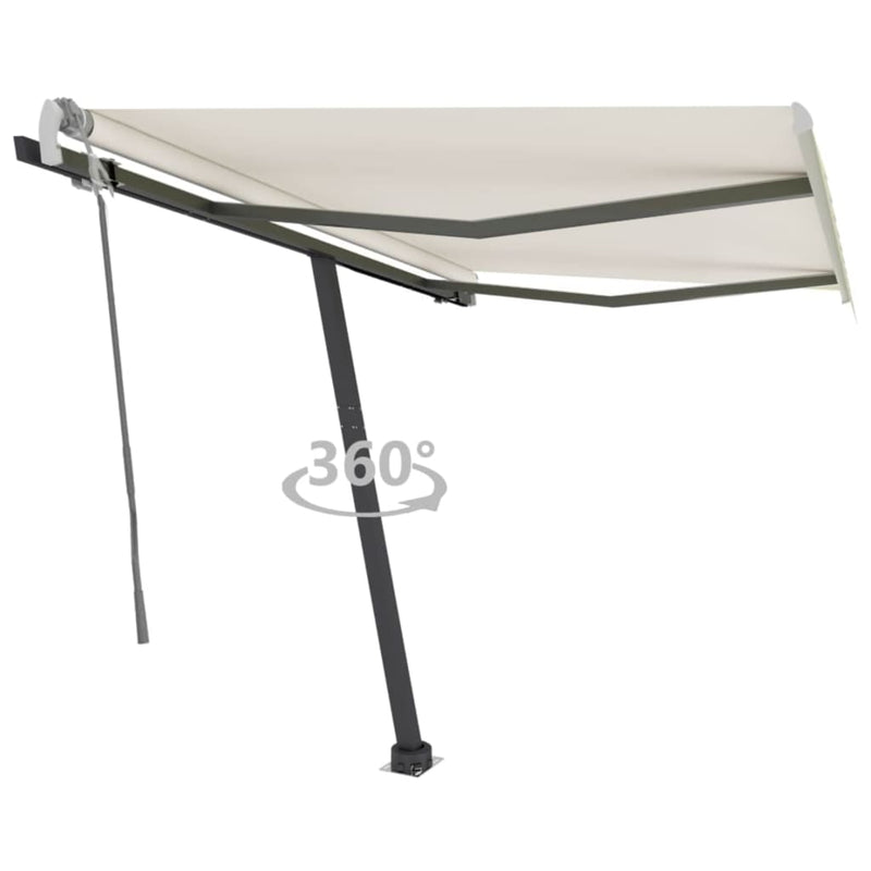 Vidaxl Luifel distaccato manualmente estende una crema da 350x250 cm