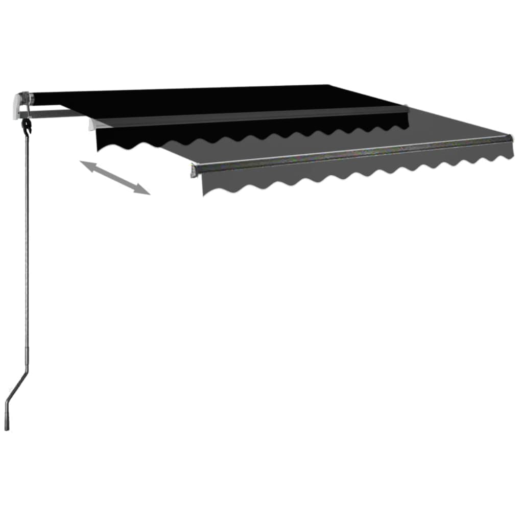Vidaxl Luifel separado se extiende manualmente el antracita de 350x250 cm