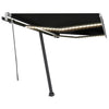 Vidaxl Luifel se puede extender manualmente con color antracita LED 350x250 cm
