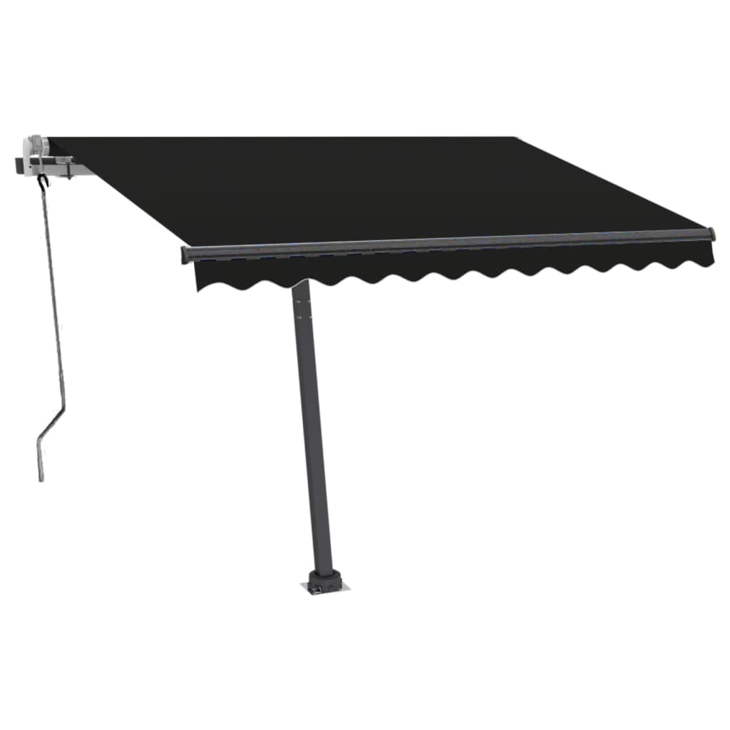 Vidaxl Luifel se puede extender manualmente con color antracita LED 350x250 cm