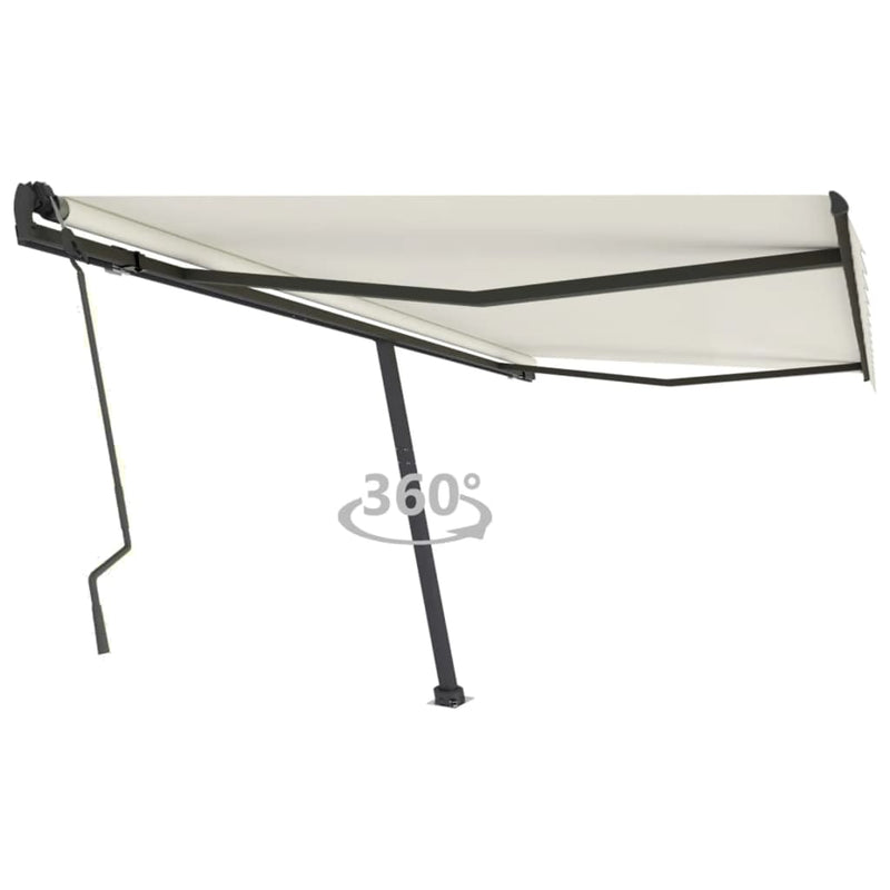 Vidaxl Luifel distaccato manualmente estende una crema 400x300 cm