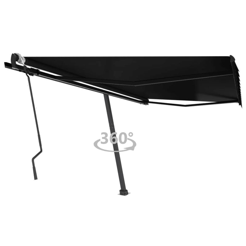 Vidaxl Luifel distaccato manualmente si estende 400x300 cm antracite