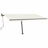 Vidaxl Luifel estendibile manualmente con crema a LED 400x300 cm