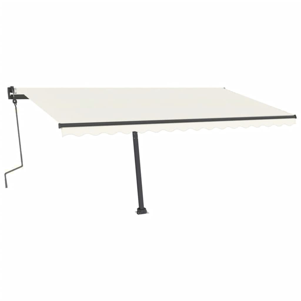 Vidaxl Luifel estendibile manualmente con crema a LED 400x300 cm