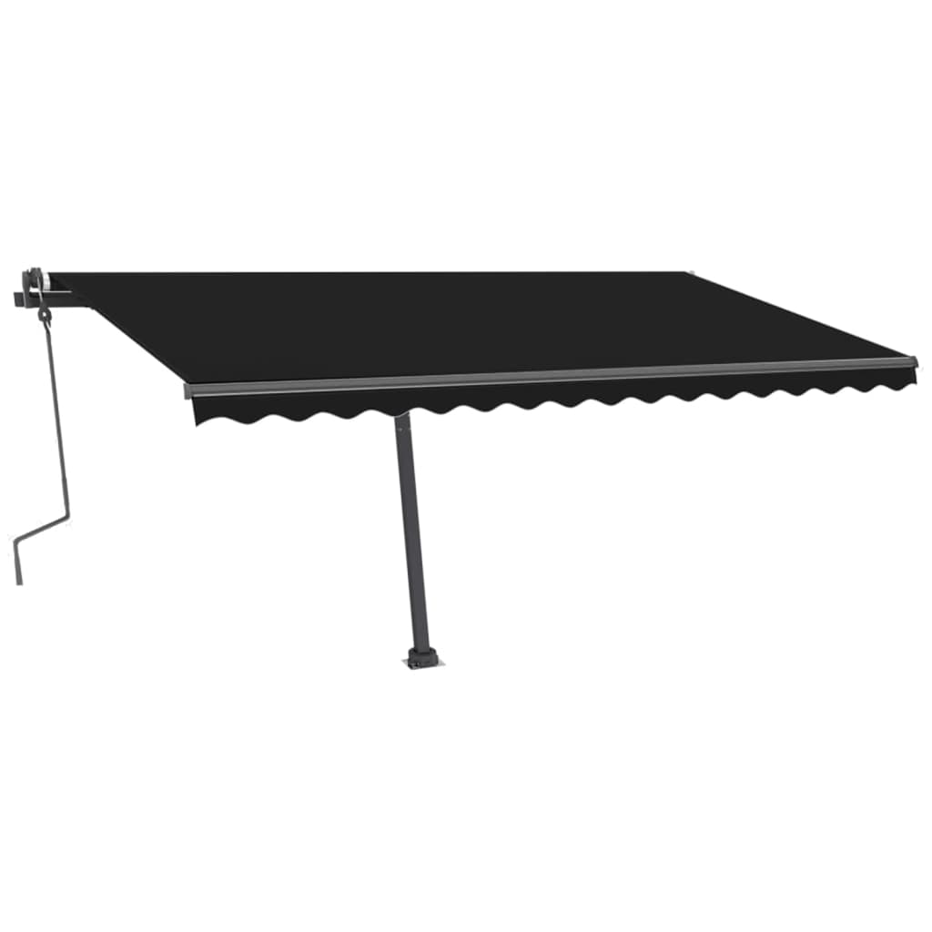 Vidaxl Luifel se puede extender manualmente con color antracita LED 400x300 cm