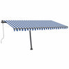 Vidaxl Luifel Free Free -Free Automatic 450x300 cm azul y blanco