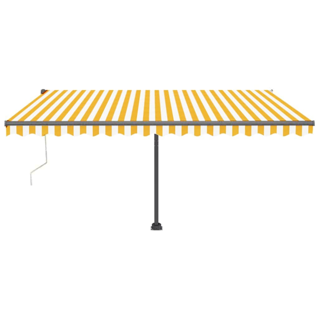 Vidaxl Luifel Free -Free Automático 450x300 cm amarillo y blanco