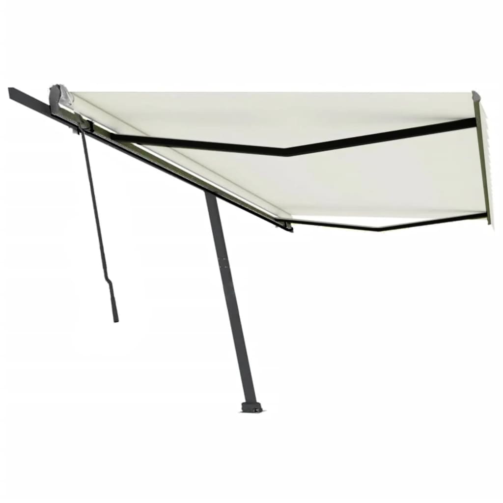 Vidaxl Luifel separado se extiende manualmente 500x300 cm de crema -Colorada