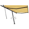 Vidaxl Luifel distaccato manualmente estende 500x300 cm giallo e bianco