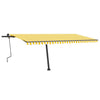 Vidaxl Luifel distaccato manualmente estende 500x300 cm giallo e bianco
