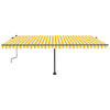 Vidaxl Luifel distaccato manualmente estende 500x300 cm giallo e bianco