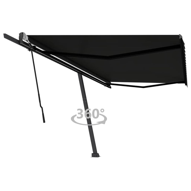 Vidaxl Luifel distaccato manualmente si estende da 500x300 cm antracite