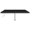 Vidaxl Luifel estendibile manualmente con colore antracite LED 500x300 cm