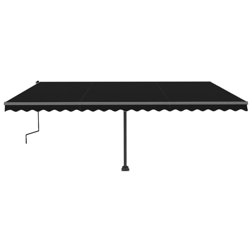 Vidaxl Luifel estendibile manualmente con colore antracite LED 500x300 cm