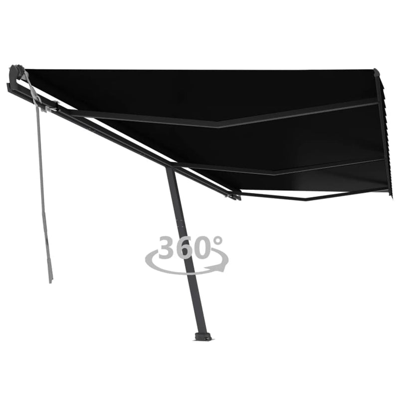 Vidaxl Luifel distaccato manualmente si estende 600x300 cm antracite