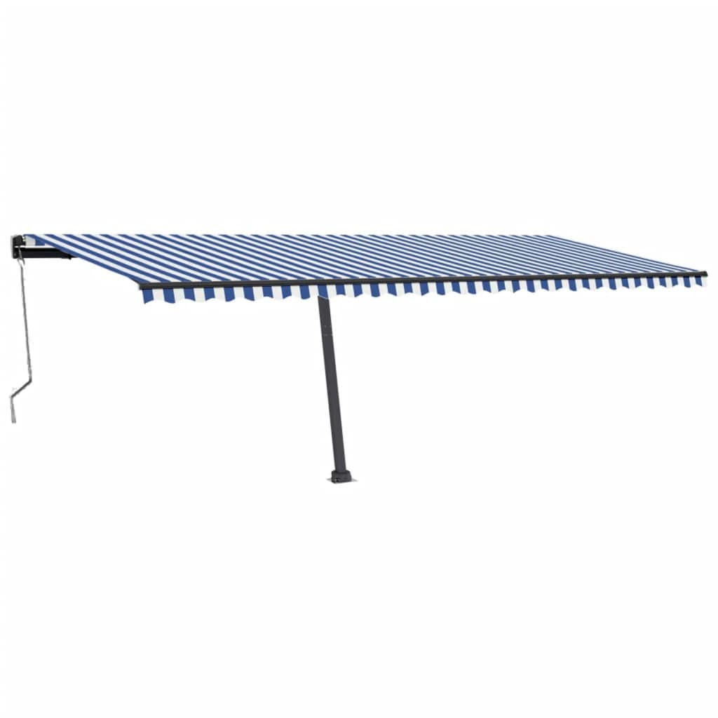 Vidaxl Luifel automatico con LED e sensore del vento 600x300 cm Bianco