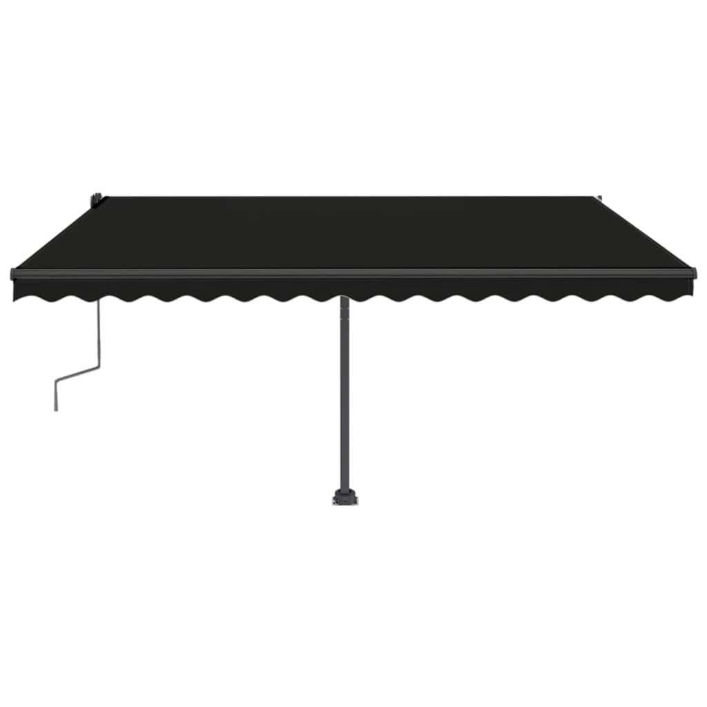 Vidaxl Luifel se puede extender manualmente con color antracita LED 400x350 cm
