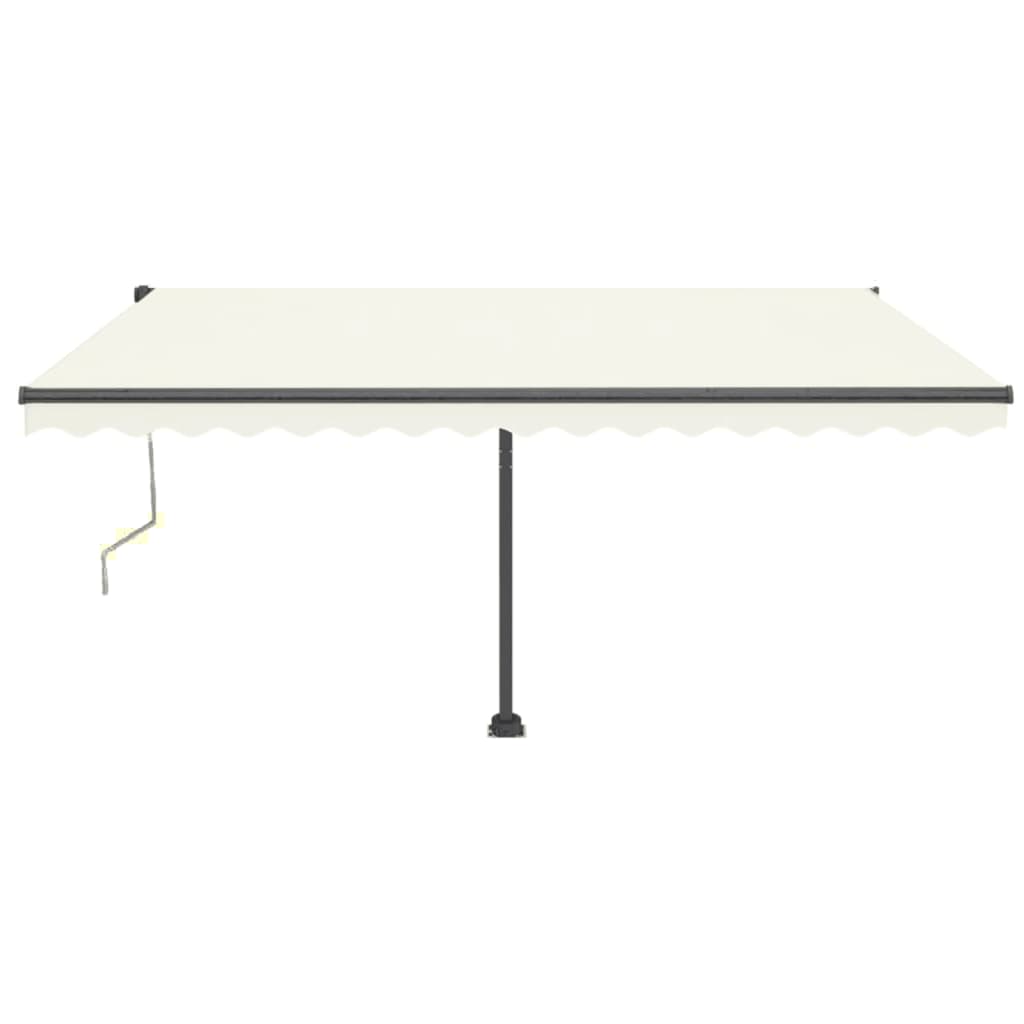 Vidaxl Luifel Automático con Color de crema LED y Sensor de viento de 400x350 cm