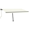 Vidaxl Luifel Automático con Color de crema LED y Sensor de viento de 400x350 cm