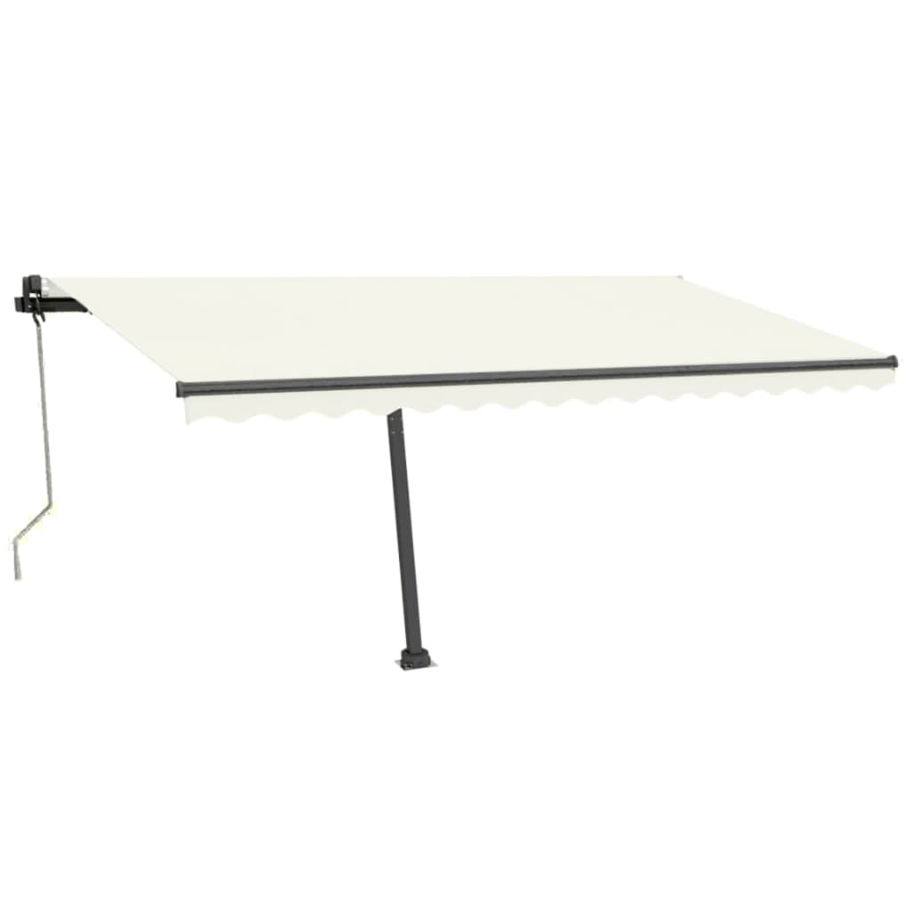 Vidaxl Luifel Automático con Color de crema LED y Sensor de viento de 400x350 cm