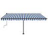 Vidaxl Laifel distaccato manualmente estrarre 450x350 cm blu e bianco