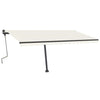 VidaXL Luifel vrijstaand handmatig uittrekbaar 450x350 cm crèmekleurig