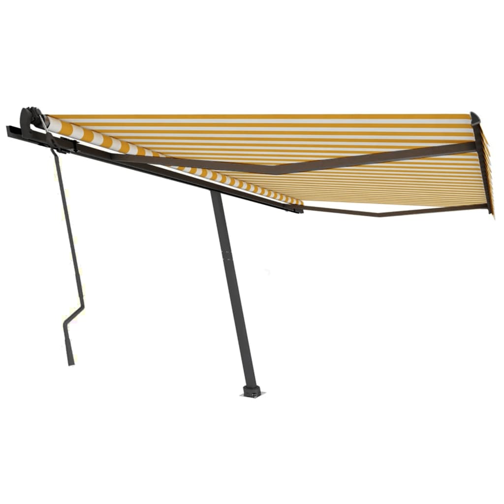 Vidaxl Laifel separado se extiende manualmente 450x350 cm de amarillo y blanco