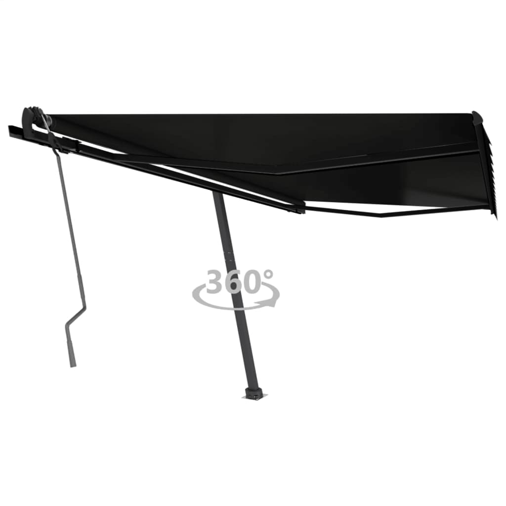 Vidaxl Luifel separado manualmente se extiende 450x350 cm de antracita