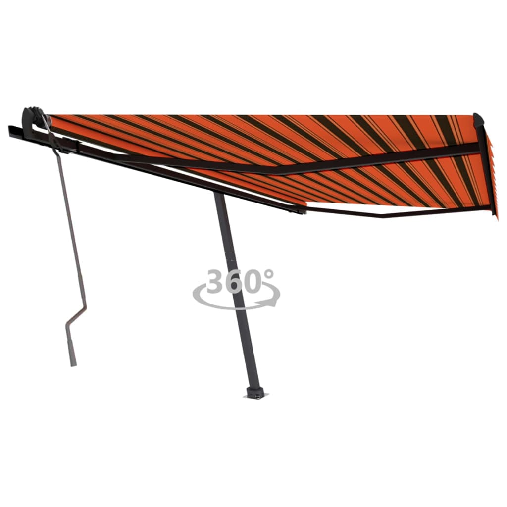 Vidaxl Luifel separado se extiende manualmente 450x350 cm de color naranja