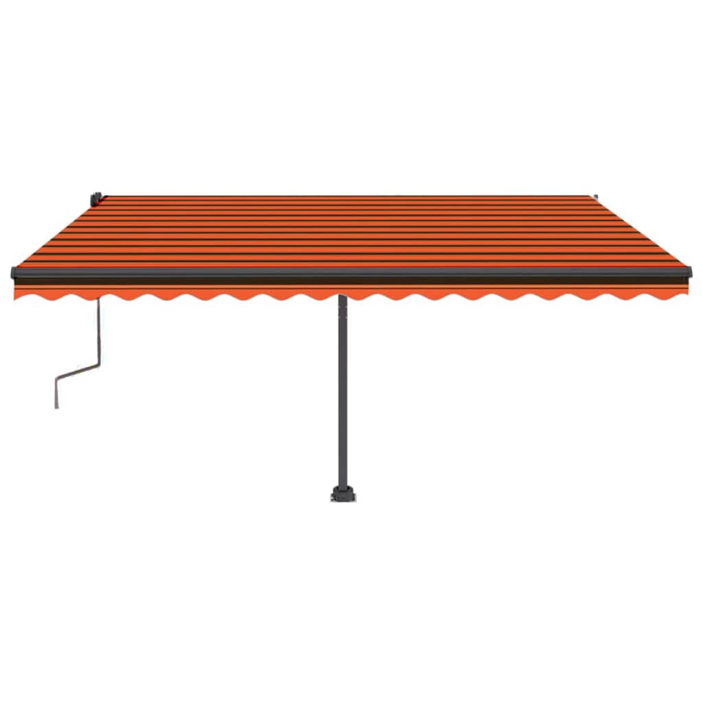 Vidaxl Luifel separado se extiende manualmente 450x350 cm de color naranja