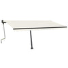 Vidaxl Luifel se puede extender manualmente con LED 450x350 CM Cream -Colored