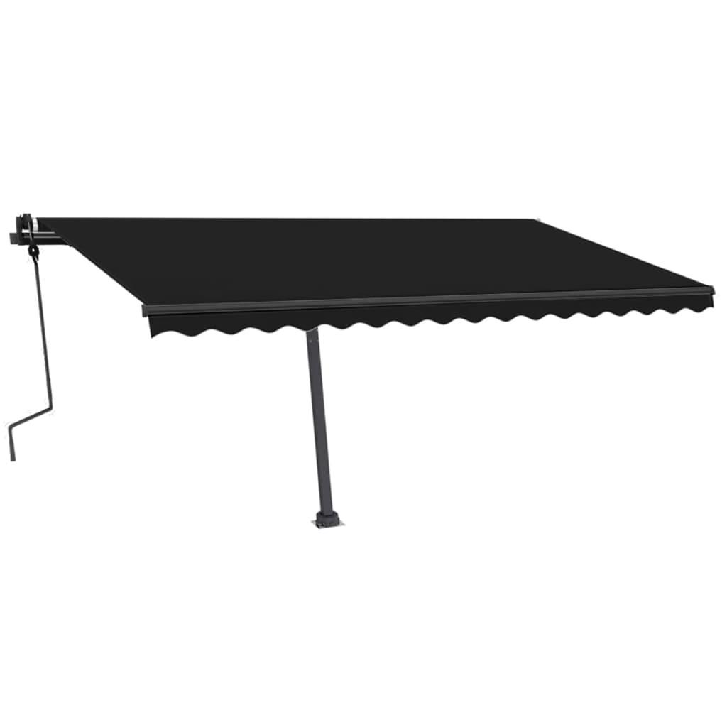 Vidaxl Luifel se puede extender manualmente con color antracita LED 450x350 cm