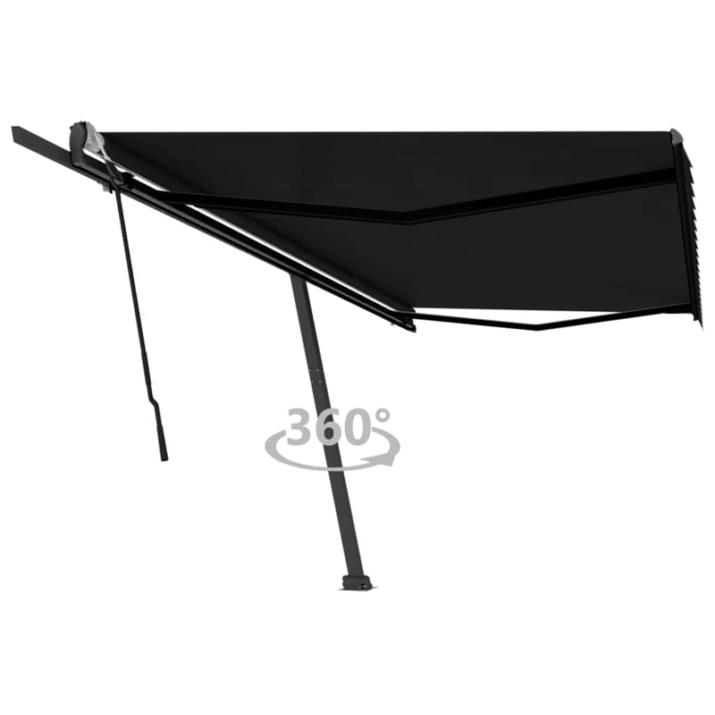 Vidaxl Luifel distaccato manualmente si estende da 500x350 cm antracite